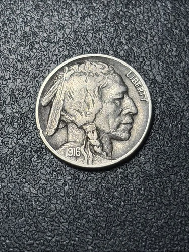 1916 D Buffalo Nickel XF Details Scratched Cleaned