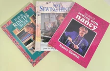 3 Nancy Zieman Hardcover Books:l The Best Of Sewing With Nancy