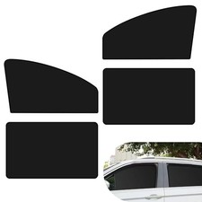 Car Window Sun Shade, Foldable Breathable Side Window Sunshade, 4 PCS Black