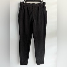 HUE Women's True Black Butter Twill Style Leggings Size Large