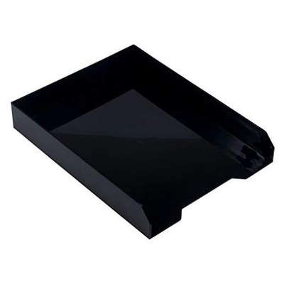  Stackable Paper Trays - - Desktop Document, Letter, & 12.5'' x 9.8'' x 2'' Black