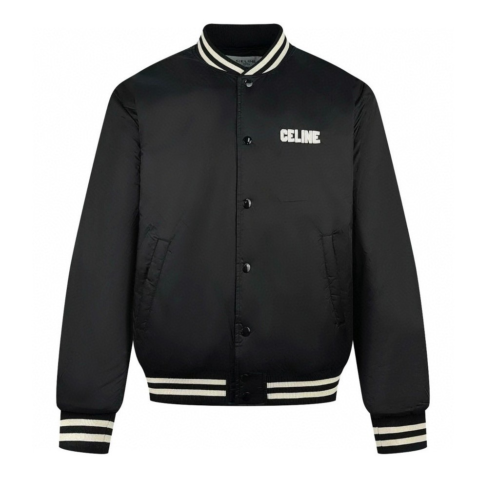 Celine 25FW patchwork letter baseball cotton jacket coat