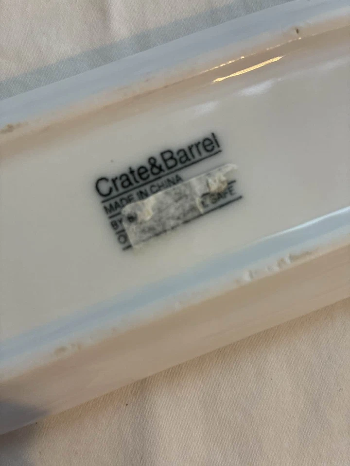 White Porcelain Ceramic 3-Section Serving Tray 5.75 - Image 3 of 4