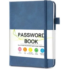 Password Keeper Book with Alphabetical Tabs 4.3x5.7 Small Internet Website