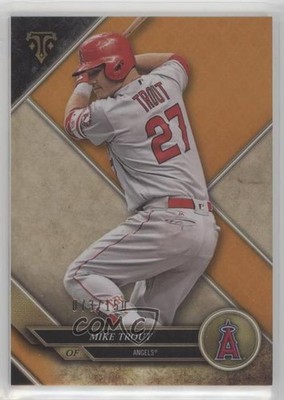 2017 Topps Triple Threads Amber 73/150 Mike Trout #4 16i3