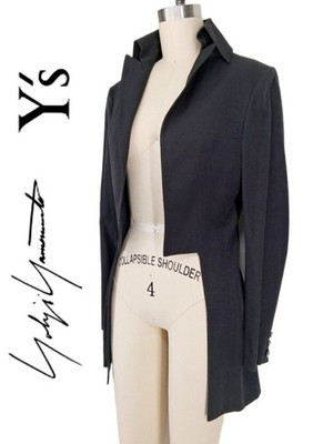 Y's Yohji Yamamoto Archive SS 2007 Tailcoat Jacket Dramatic Tux Style Black 3/L