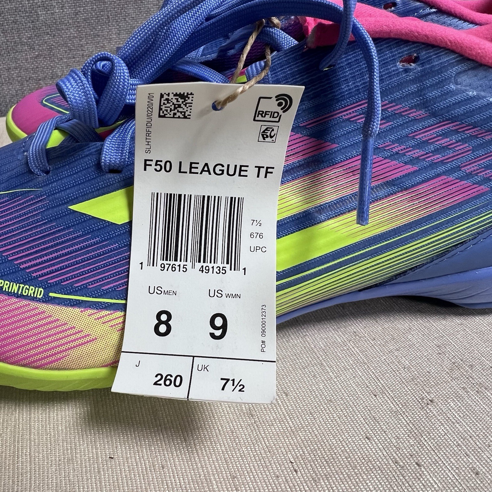 Adidas F50 League TF Turf Pink Multi Soccer Shoes Men 8/Women 9 NWT thumbnail 7