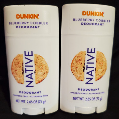 Native Dunkin' Deodorant Blueberry Cobbler - Lot of 2