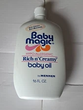 Vtg Baby Magic Baby Oil Rich And Creamy Mennen Corp 1987 Vintage