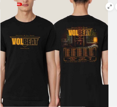 Maglietta Unisex Volbeat - Greatest Of All Tours Worldwide 2025 - Regalo Perfetto Per Fan - Stampa Front/Retro