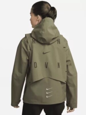 Nike Storm Fit Run Division Hooded Jacket Women's SMALL Olive