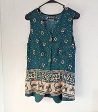 Ms Choice California Women's Green Back strap Vintage Vest Size 12 Made In USA