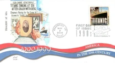 THE TITANIC SINKS FILM 1990s DECADE CTC 2000 FLEETWOOD CACHET FDC VF UNADDR