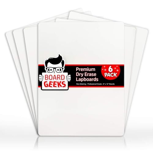 Board Geeks 6 Premium Small Dry Erase Board 9x12 Portable Dry Erase
