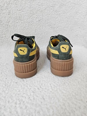 Fenty x Puma By Rihanna Sneakers Women 5.5 Green/Yellow Suede
