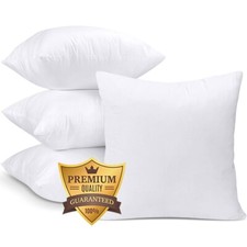 Pack of 4 Duck Feather & Down Cushion Pads | Luxury Cotton Sofa Cushion Inserts