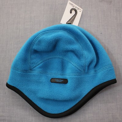 Calvin Klein Logo Girls or Boys Unisex Aquamarine Blue Winter Hat NWT 1 SIZE $30