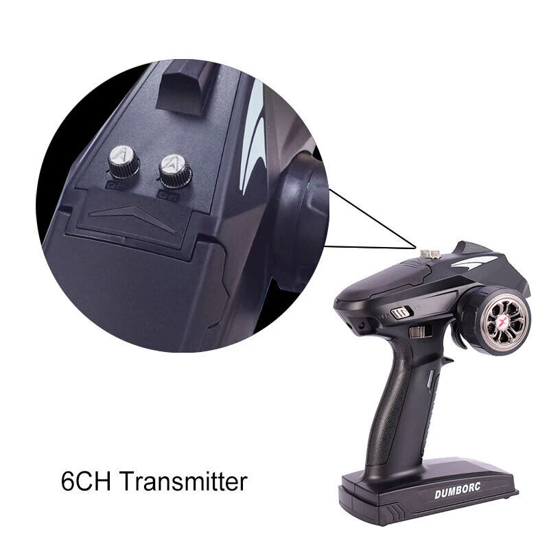 DUMBORC X6 6CH 2.4G Transmitter RC Controller X6F Receiver for RC Car Boat Tank - Image 4 of 4