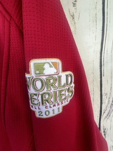 Vintage Saint Louis Cardinals majestätischer Langarm Henley Typ 2011 World Series - Bild 6 von 13