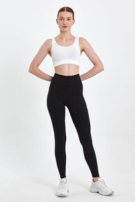 Women's Ribbed Fitness and Work Yoga Leggings, High Waisted Athletic Pants