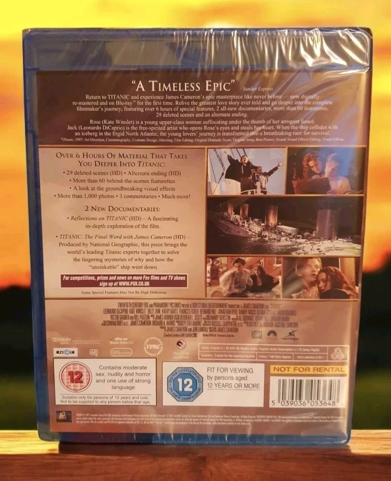 Titanic Blu-ray Brand New P&P Free - Image 2 of 2