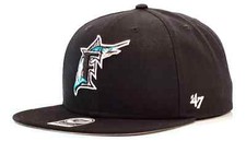 47 Brand Florida Miami Marlins Cooperstown No Shot Captain Snapback Hat- Black
