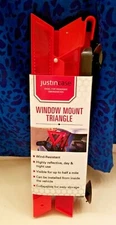 Just In Case Window Mount Reflective Safety Triangle For Roadside Orange NEW 