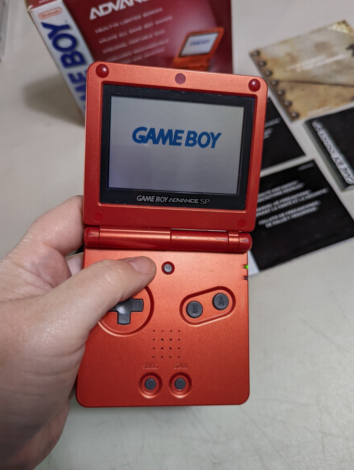 Nintendo Game Boy Advance SP Handheld System - Flame Red for sale online |  eBay