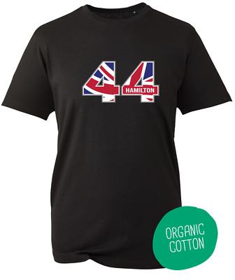 Lewis Hamilton, 44 Hamilton Union Flagge Logo F1 Auto Herren Größen XS bis 6XL