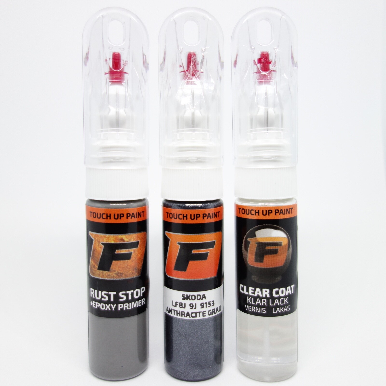 Touch up paint for SKODA LF8J 9J 9153 F8J SEDA ANTHRACITE GREY GRAU MET