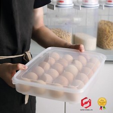Egg Holder Boxes Tray Storage Box 24pc Eggs Refrigerator Container Plastic Case