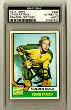 Craig Patrick 1974 Topps #262 Signed PSA DNA Certified Auto HOF Golden Seals