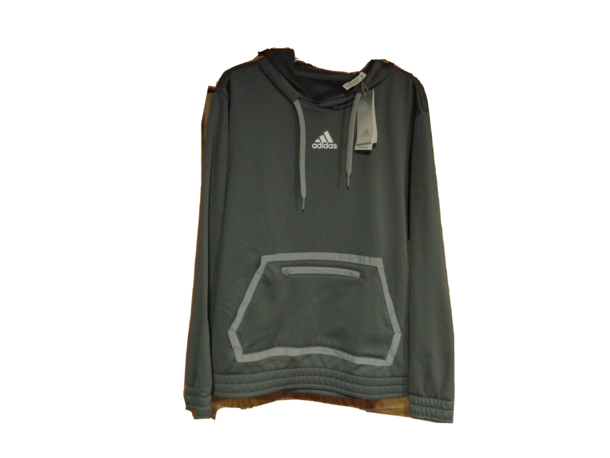 Adidas Mens Team Issue Pullover Hoodie Large Team Grey Four NWT