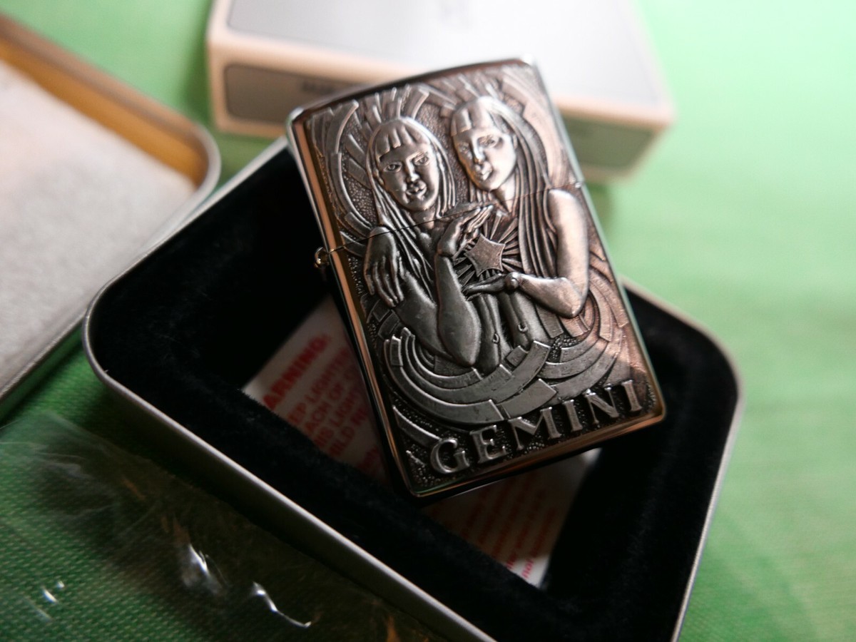ZIPPO ZODIAC GEMINI CHROME LIGHTER 1997 | eBay