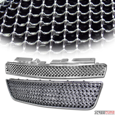 Aazon.co: Glossy Black esh Front Upper Hood Grill + Lower Buper Grille Guard ABS Copatible