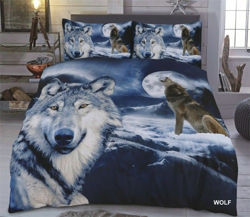 3D Animal Print Duvet Cover Set Duvet Cover Sheet Pillowcase Single Double King - Picture 15 of 23