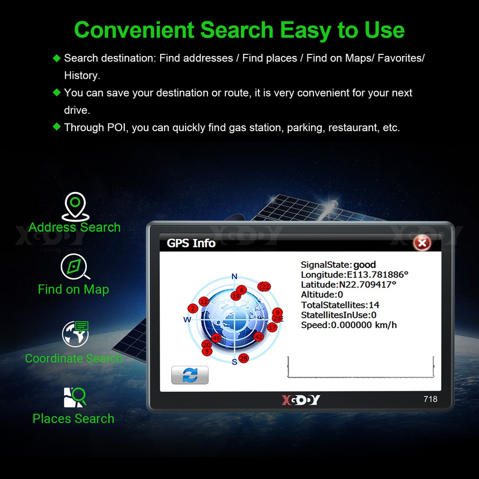 2024 Semi Truck Commercial Driver Big Rig GPS Navigation System Trucker