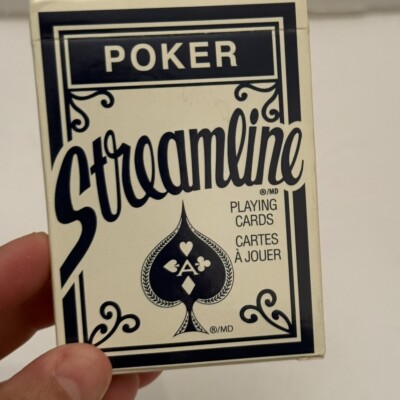 Streamline Blue Poker Playing Deck Of Cards Standard Size Smooth Finish