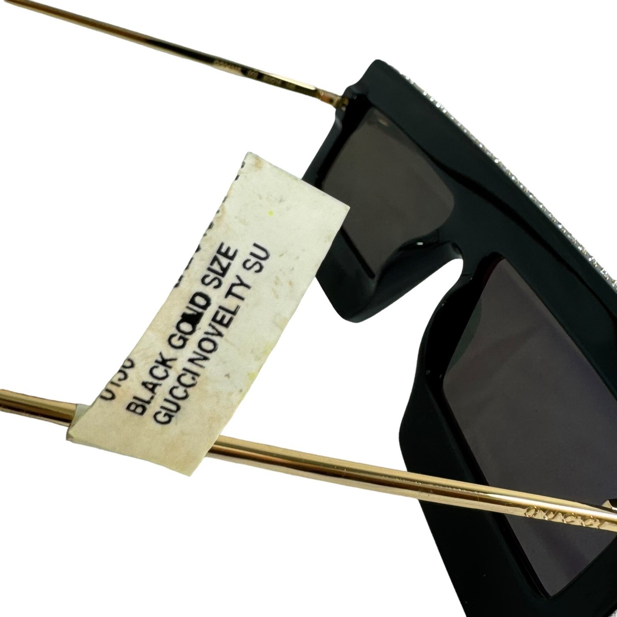 $1305 GUCCI Black Gold Hollywood Forever Crystal GG0431S  display picture 1