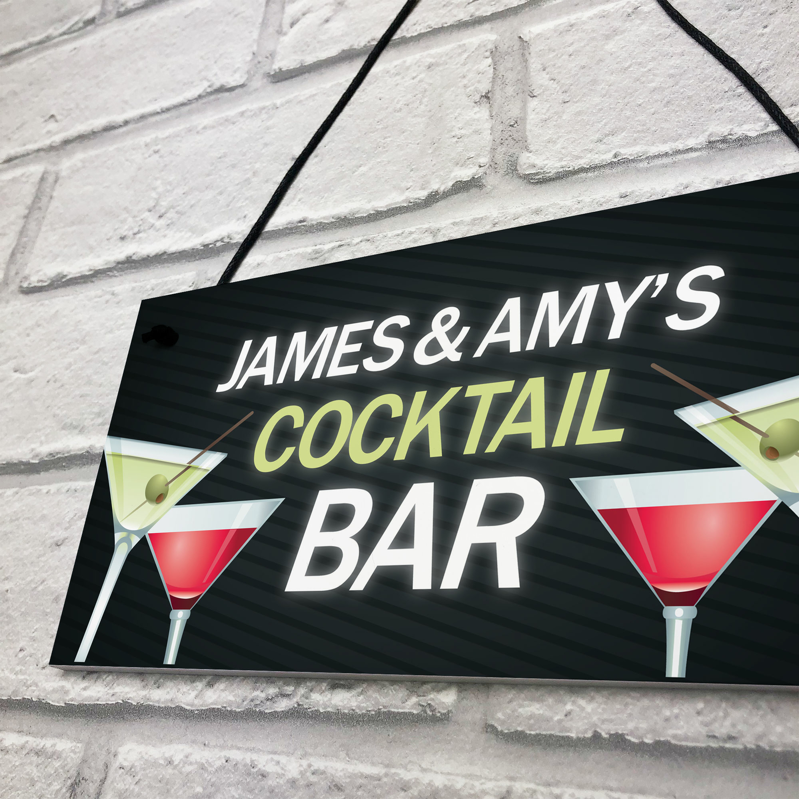 Personalised Cocktail Bar Signs Plaques Novelty Bar Sign For Home