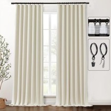 132 Inch Curtains Blackout Beige Room Darkening 11 Ft Extra Long Xl Thermal Insu
