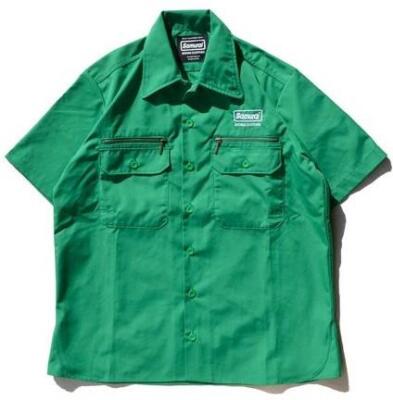 Samurai $258 NWT Green Logo Short Sleeve Work Shirt Runs Small
