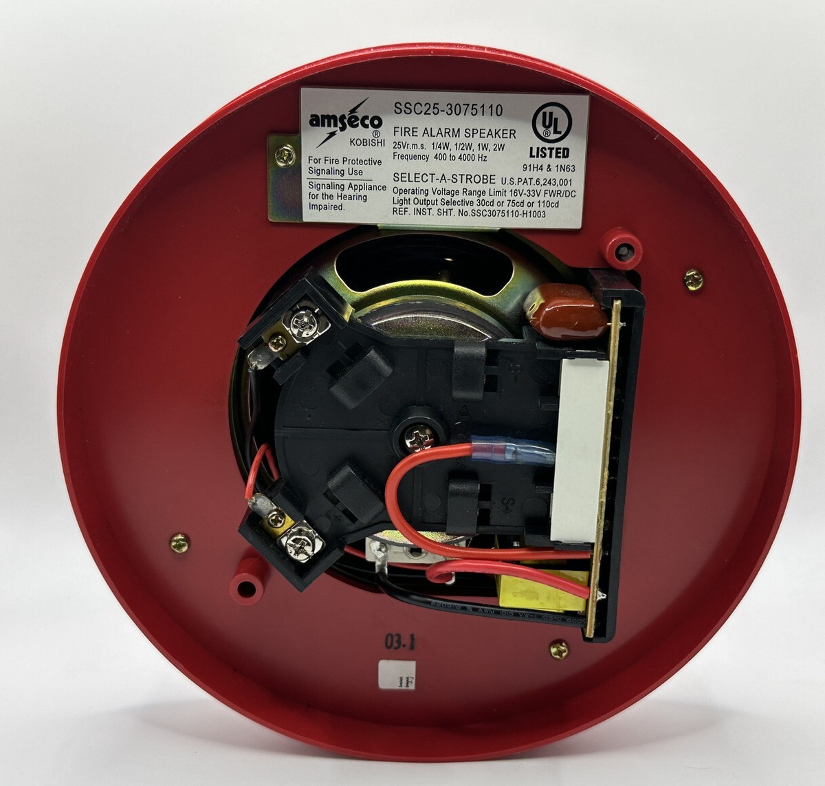 Alarme Incendie Stroboscopique AMSECO SLW24-153075 - Fonctionnelle, Garantie 30 Jours