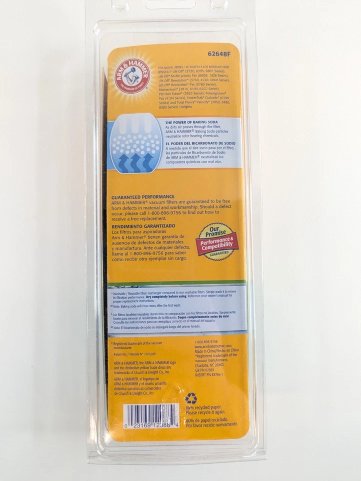 Arm & Hammer Vacuum Filters for Bissell 8 & 14 – Odor Control – New - Image 2 of 3