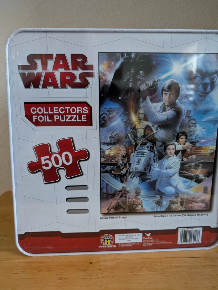 Rompecabezas de papel aluminio coleccionable de Star Wars vintage, sin abrir de Cardinal Foto 2 de 2