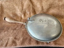 Antique Sheffield Silver Plated Footed Dish Silent Butler Crumb Catcher Wood 