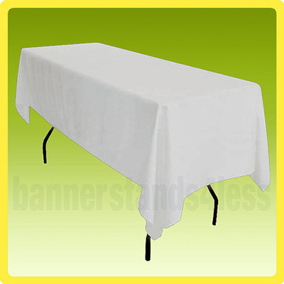 70x120 Table Cover Tablecloth Rectangle Wedding Banquet Event POLYESTER - WHITE