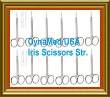 13 Iris Scissors 4.5" Str. Point Surgical Dental Instruments Stainless Steel