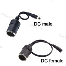 5.5mm DC male Female Car Cigarette Lighter Socket Connector Charger Cable 10H