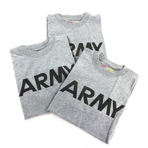 Army PT Shirt Gray Physical Fitness 
